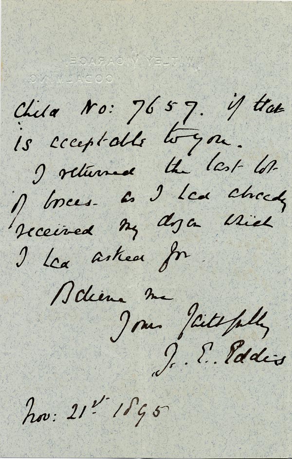 Large size image of Case 5008 7. Letter from J. E. Eddis 21 November 1897
 page 2