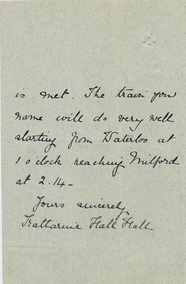 Large size image of Case 5008 12. Letter from Miss Hall Hall 18 June 1897
 page 2