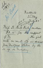 Image of Case 5008 21. Note concerning support of M 20 July 1899
 page 1