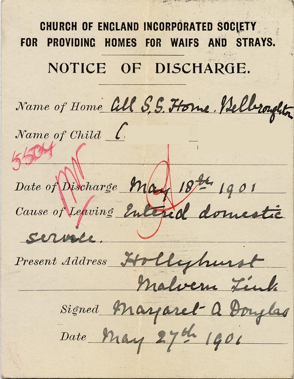 Large size image of Case 5504 5. Notice of discharge 27 May 1901
 page 2