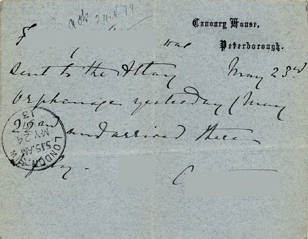 Large size image of Case 5959 8. Card confirming F's arrival in Hereford  23 May 1897
 page 2
