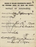 Image of Case 5959 10. Notice of discharge  14 November 1900
 page 2