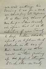 Image of Case 6001 6. Letter from Revd Williams about J. seeing his sister  7 August 1900
 page 2