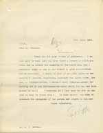 Image of Case 6001 34. Copy letter from Revd Edward Rudolf  11 June 1909
 page 1