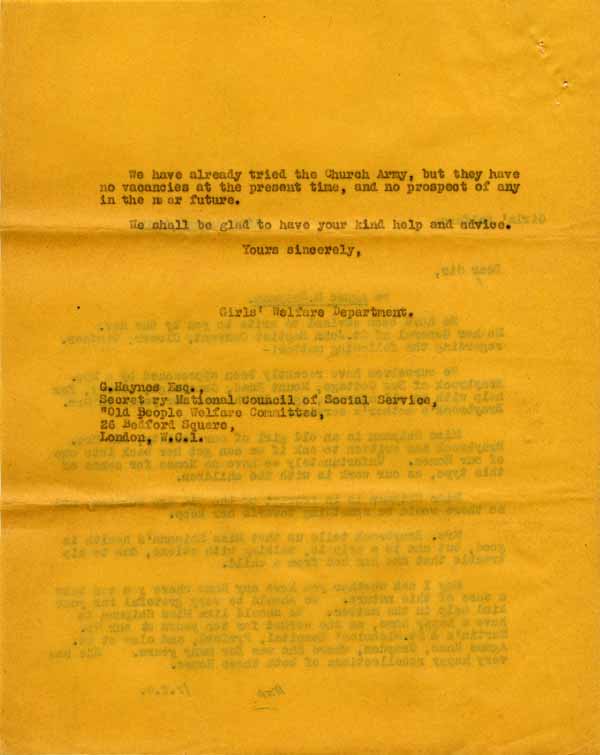 Large size image of Case 6024 14. Copy letter to the National Council of Social Service  12 August 1941
 page 2
