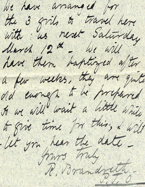 Large size image of Case 6351 6. Letter from Mrs Brandreth, Sec. of Rose Cottage Home For Girls to Edward Rudolf  5 March 1898
 page 3