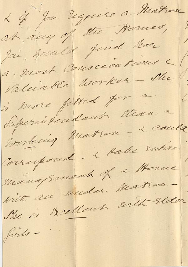 Large size image of Case 6351 10. Letter from Mrs Brandreth, Sec. of Rose Cottage Home For Girls to Edward Rudolf 14 April 1900
 page 2