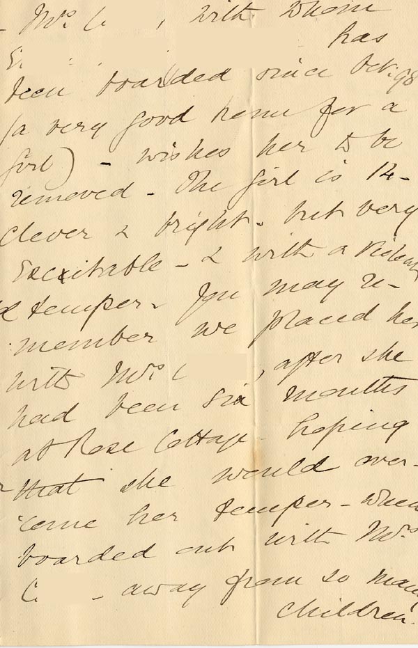 Large size image of Case 6351 10. Letter from Mrs Brandreth, Sec. of Rose Cottage Home For Girls to Edward Rudolf 14 April 1900
 page 3
