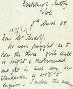 Image of Case 6351 6. Letter from Mrs Brandreth, Sec. of Rose Cottage Home For Girls to Edward Rudolf  5 March 1898
 page 1