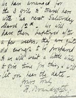 Image of Case 6351 6. Letter from Mrs Brandreth, Sec. of Rose Cottage Home For Girls to Edward Rudolf  5 March 1898
 page 3