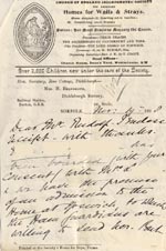 Image of Case 6351 7. Letter from Mrs Brandreth, Sec. of Rose Cottage Home For Girls to Edward Rudolf 19 March 1898
 page 1