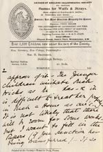 Image of Case 6351 8. Letter from Mrs Brandreth, Sec. of Rose Cottage Home For Girls to Edward Rudolf 15 August 1898
 page 3