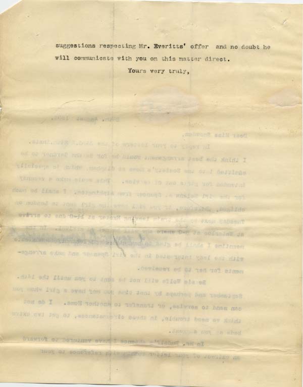 Large size image of Case 6424 20. Copy letter to Miss Snowden (A. referred to as B.)  26 August 1902
 page 2