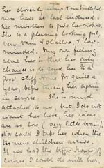 Image of Case 6424 14. Letter from Miss Snowden about A. being given notice by her employer  12 August 1902
 page 2
