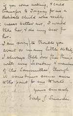 Image of Case 6424 15. Letter from Miss Snowden saying that if A. went to live with her aunt she would eventually return to her mother and face (quote)almost certain ruin(unquote)  14 August 1902
 page 4