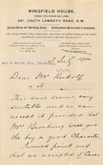 Image of Case 6537 12. Letter from Mr C.A. Stein accepting H.  3 July 1900
 page 1