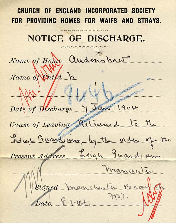 Large size image of Case 8446 2. Notice of Discharge  8 January 1904
 page 2