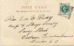 Image of Case 8455 7. Postcard detailing admission details  18 September 1901
 page 1