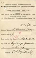 Image of Case 8455 7. Postcard detailing admission details  18 September 1901
 page 2
