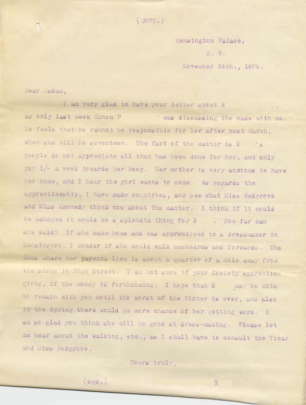 Large size image of Case 8587 13. Copy of above letter
 page 1