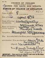 Image of Case 8625 32. Notice of change of situation  25 April 1915
 page 2