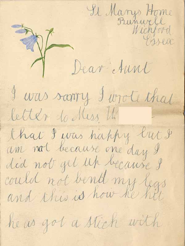 Large size image of Case 8645 6. Letter from H. alleging cruel treatment at the Runwell Home  21 February 1902
 page 1
