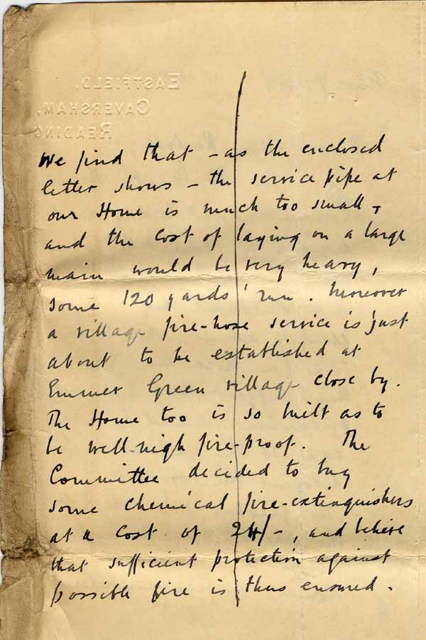 Large size image of Case 8645 18. Letter from Mr Powell of St Benet's Home to Revd Edward Rudolf about H's proposed removal to learn cabinet making and his possible bright prospects if allowed to continue with his education  7 November 1907
 page 2