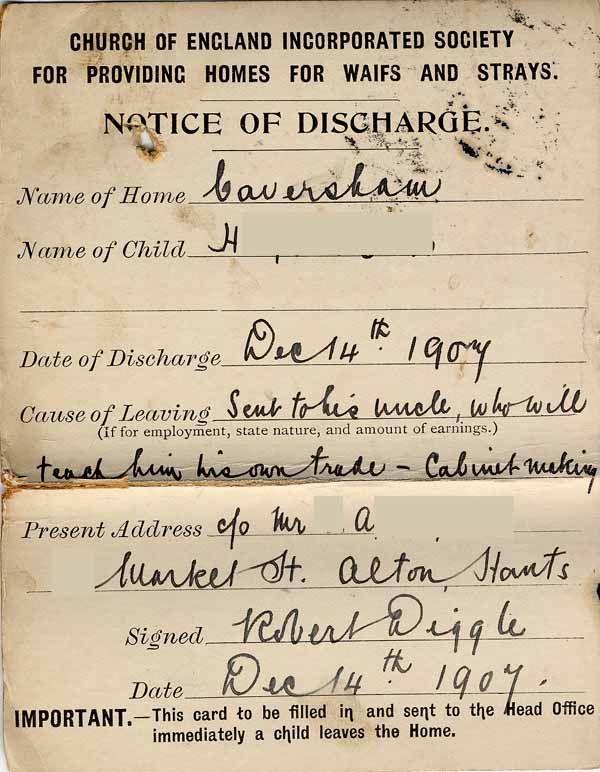 Large size image of Case 8645 23. Notice of discharge  14 December 1907
 page 2