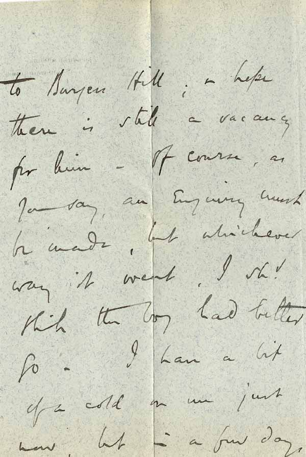 Image of Case 8645 8. Letter from Mr F. Jackson regarding H's complaints  25 February 1902
 page 2