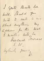 Image of Case 8645 17. Letter from Mrs W. announcing that as she and her husband are leaving Alton, H's brother will be responsible for the maintenance money  15 November 1903
 page 2