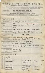 Image of Case 9059 1. Application to the Waifs and Strays' Society  17 June 1902
 page 1