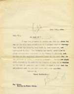 Image of Case 9146 9. Copy letter to the Burton-upon-Trent Union informing them that T. had gone to Lord Sandwich's Home  31 July 1905
 page 1