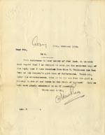 Image of Case 9309 11. Letter to Revd B. informing him that there were no vacancies and offering to send M. elsewhere  26 February 1903
 page 1