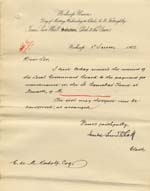 Image of Case 9316 30. Letter from the Worksop Union confirming that the Local Government Board's consent has been received  1 June 1905
 page 1