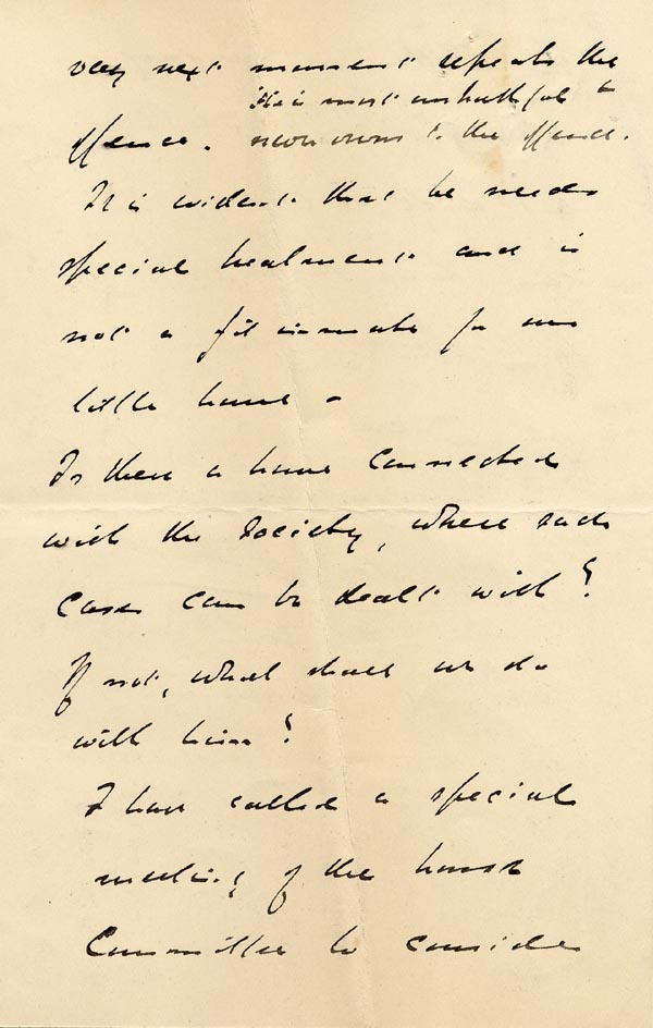 Large size image of Case 9350 4. Letter from St Aidan's Home concerning C's behaviour.  He had been caught stealing.  29 July 1904
 page 3