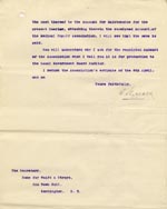 Image of Case 9498 24. Letter from the Devizes Union agreeing to pay for the bucket leg  13 May 1910
 page 2