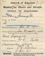 Image of Case 9498 36. Notice of discharge  8 February 1911
 page 2