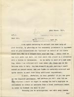 Image of Case 9498 46. Copy letter from Revd Edward Rudolf to the Surgical Aid Society asking for permission to approach some of their subscribers for (quote)Letters(unquote) [of recommendation worth 5/- each] on behalf of A.  22 March 1911
 page 1