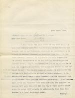 Image of Case 9498 49. Copy letter to Miss Peter informing her of the Surgical Aid Society's requirements  25 March 1911
 page 1