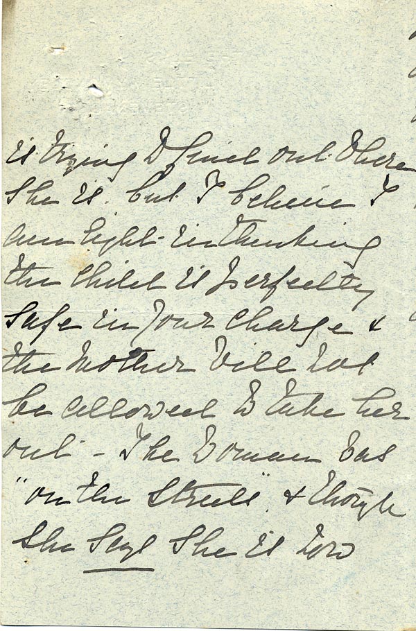 Large size image of Case 9603 3. Letter from Miss M.E. Tuck giving news of W's aunt and mother  13 February 1904
 page 2