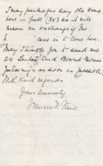 Image of Case 9616 3. Letter from the Honorary Secretary of the Leicester Home, Mrs Frances Faire  23 February 1903
 page 4
