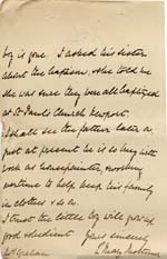 Image of Case 9627 14. Letter from Mary Mortimer referring to J's baptism  4 June 1903
 page 2