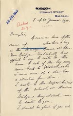 Image of Case 9635 13. Letter from Revd H. requesting that T. be returned to his mother  25 July 1911
 page 1