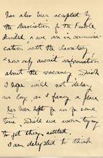 Image of Case 9662 19. Letter from Miss Stancliffe reporting that the Guardians have accepted L's case and the parents consent has been obtained  28 August 1910
 page 2