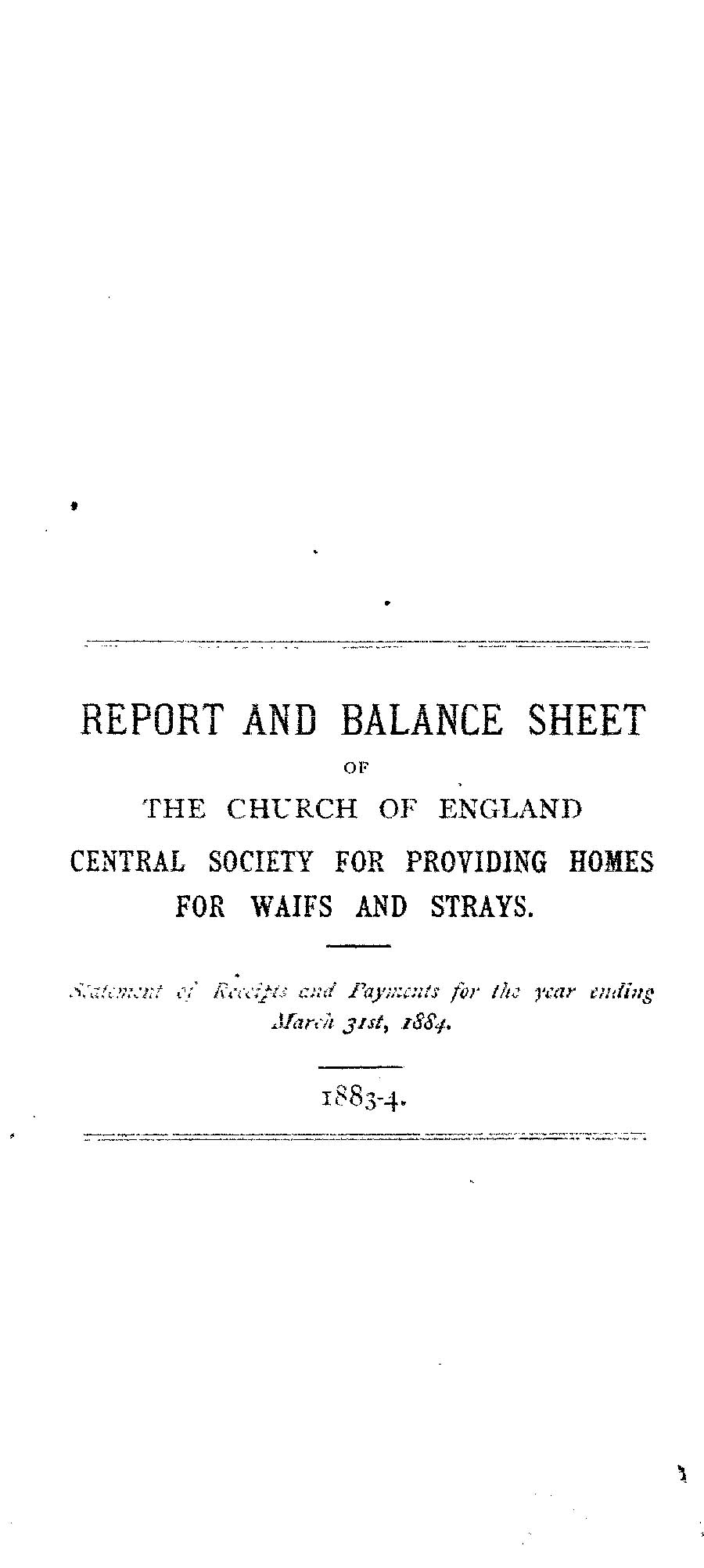 Annual Report 1884 - page 1