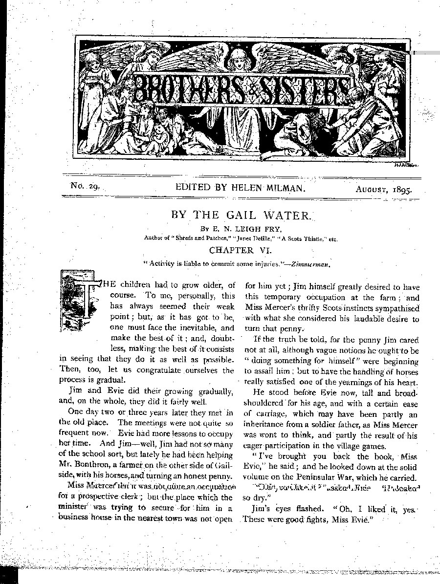 Brothers and Sisters August 1895 - page 1