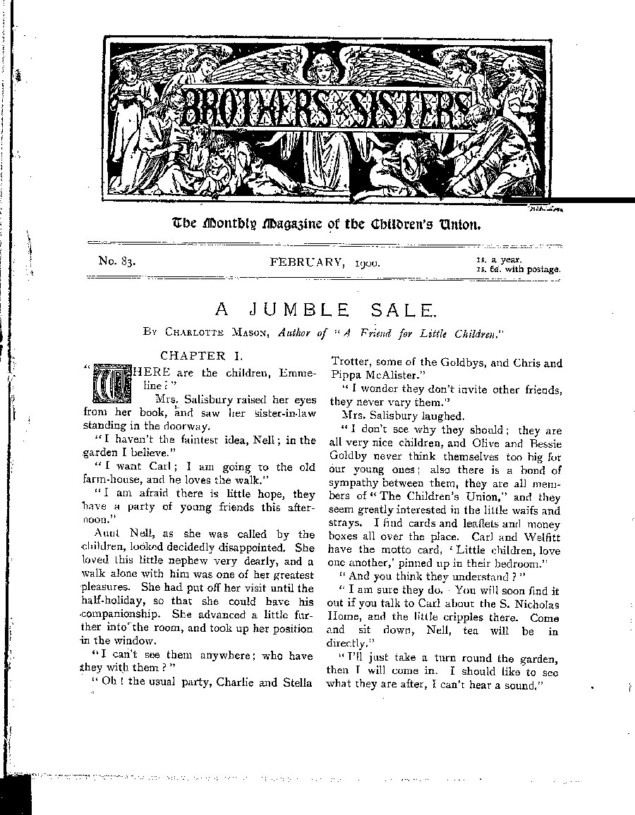 Brothers and Sisters February 1900 - page 1