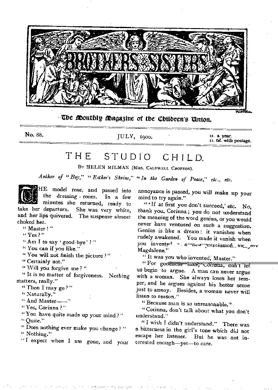 Brothers and Sisters July 1900 - page 1