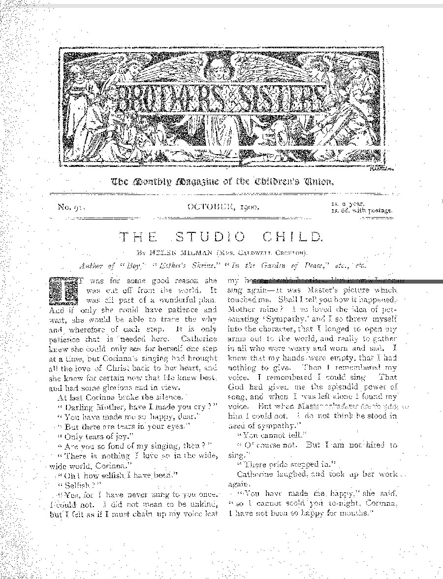 Brothers and Sisters October 1900 - page 1
