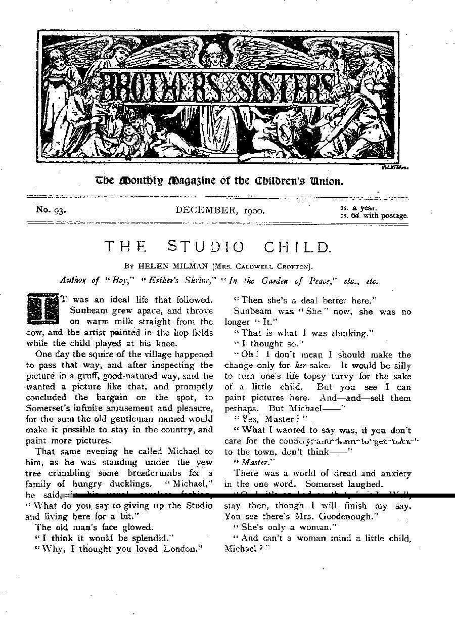 Brothers and Sisters December 1900 - page 1
